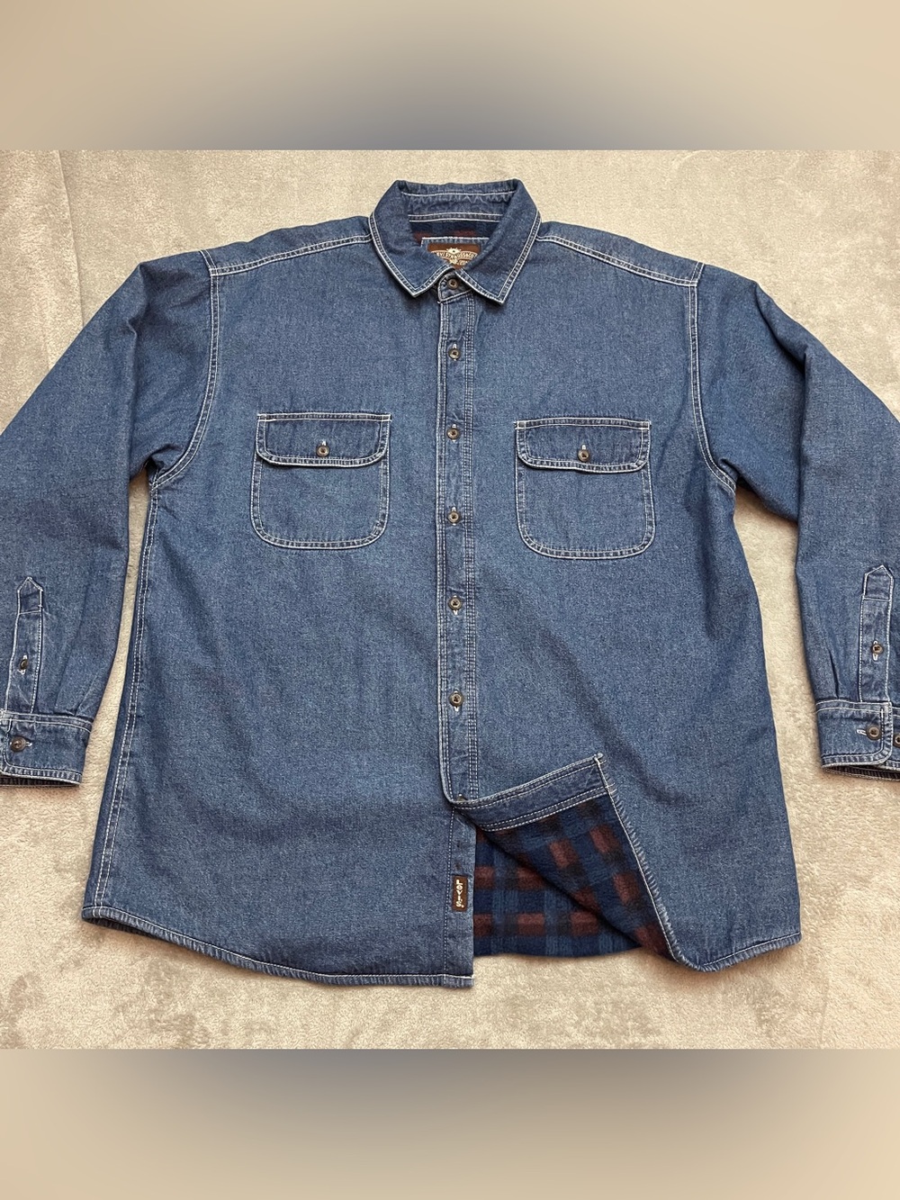 Vintage Levis Strauss Fleece Lined Denim Shirt Jacket Shacket Sz XL